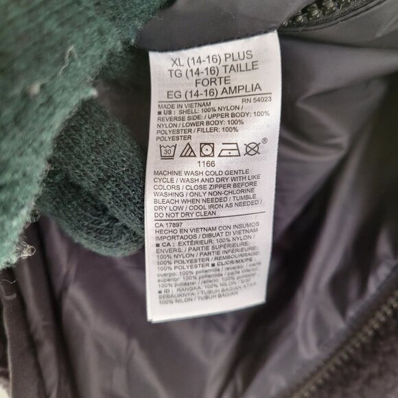 Old Navy Kids Black Reversible Windbreaker Waterpoof Sherpa Zip Up Hooded Jacket - Picture 9 of 12